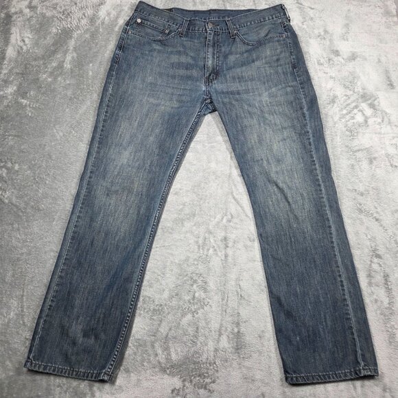 Levis 514 Jeans Mens 36X30 Blue Straight Leg No Stretch Denim - Picture 1 of 9